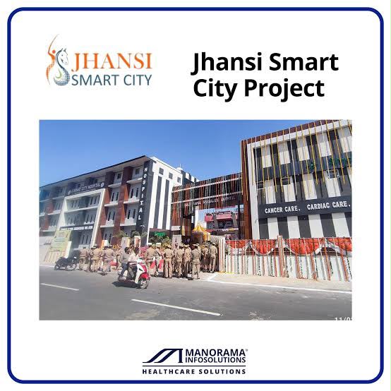 Smart City Hospital building during the Jhansi Smart City Project opening